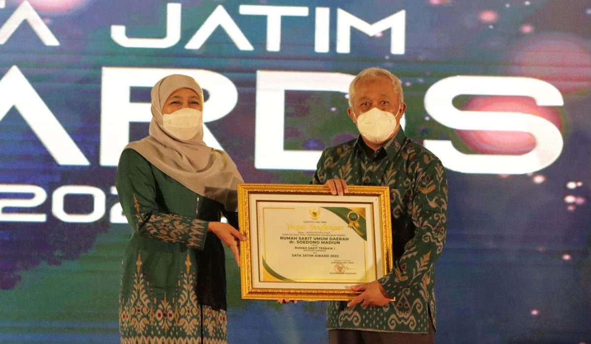 Bangga! RSUD dr. Soedono Madiun Menang Penghargaan SATA JATIM AWARDS 2022